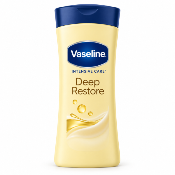 Vaseline Deep Restore body lotion side angle